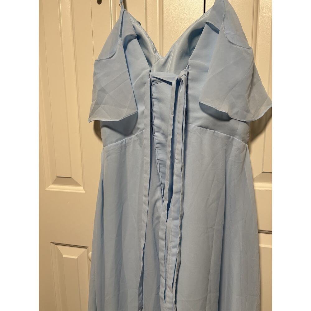Women’s Light Blue Off-Shoulder Evening Dress Size 12 - Picture 8 of 9